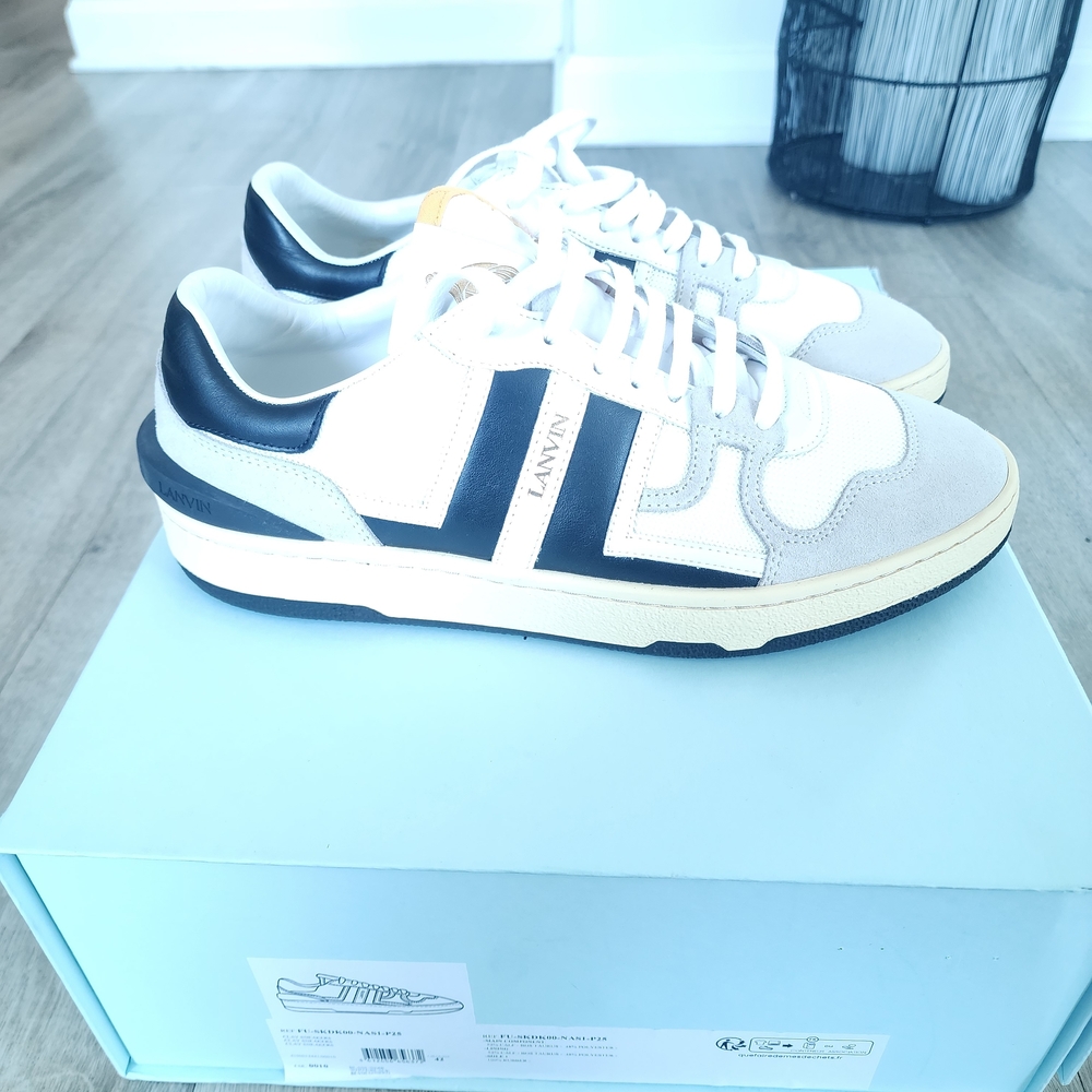 Lanvin White and Black Men's Sneakers